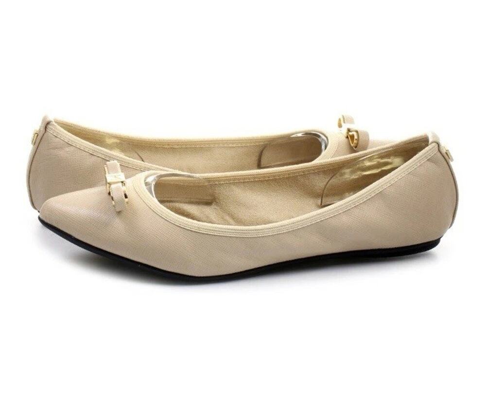 Butterfly Twists Isobel Nude Bow Women's Foldable Ballet Flats Size 6 NEW